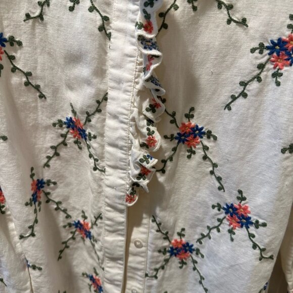 Sezane Floral Embroidered Blouse - Picture 3 of 4